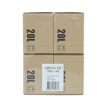 심플팩 분리수거 비닐봉투, 20L, 70매입, 4개