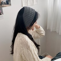 스키장헤어밴드 스노우보드 귀안아픈머리띠 여자 남자 니트 방한 니트 겨울 스키장 준비물, 그레이