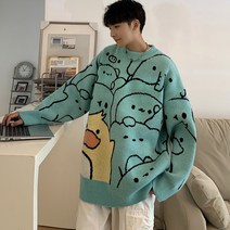 커플룩니트 ROORA 겨울 가을 큐트 애니메이션 성탄 스웨터 남자 유행 두꺼운 이너니트 보이핏 볼륨 2908889778