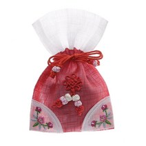 복주머니 모시 양귀 꽃 복주머니 선물포장 어린이집선물 수납파우치
