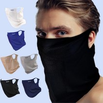 인콘트로 쿨 엣지 귀걸이형 시원한 여름 메쉬 등산 골프 낚시 라이딩 바이크 자전거 버프 넥워머, 잔줄 검정색