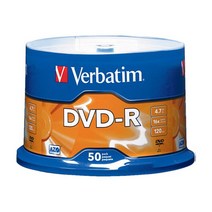 버바팀 DVD-R 50P CAKE 16배속 4.7GB 50장 공DVD, 버바팀 DVD-R 16배속 50P