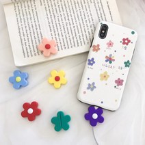 케이블 보호캡 단선방지 충전기 보호 바이트 플라워, 블루CM004273