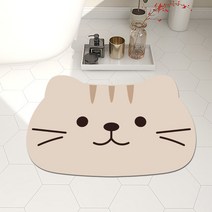 폴라도레 소프트 규조토 발매트 욕실 주방 매트 화장실 부엌 러그, 13-스마일냥이[45x65cm]