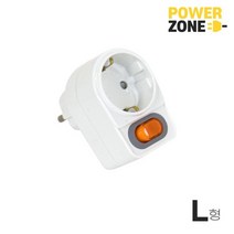 [파워존] 국산 멀티탭 1구 L형 개별스위치 16A, 상세설명 참조, 없음