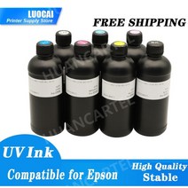 엡손 R290 R330 1390 1400 1410 1500W UV 프린터 잉크 하드 소프트 잉크 500ML 1000ML 병 범용 UV 잉크 신제품, 블랙 500ml 하드