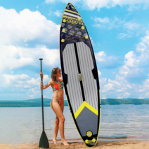 패들보드 서핑보드 SUP 공기주입식 대여 ROYAL RIVER 대여, H-블랙 스트라이프 350cm*84cm*15cm, 4일, 약관 동의