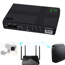 ac-dc 어댑터범용 10400mAh USB 5V 9V 12V 2A 무정전 전원 공급 장치 UPS 배터리 백업 WiFi 라우터 웹캠, 01 EU Black