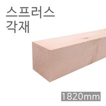 스프러스각재 화이트우드면취 60mmx1820mm [SN:3AD80F#806], [W3AD80F], 단일상품(무옵션)　　[#806]▷