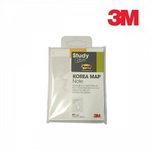 3M 포스트잇 스터디메이트 코리아지도노트 사무용품 문구 메모장 부착