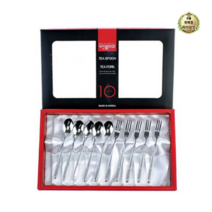 라이브잇 키친플라워 무궁화샌딩 티스푼포크 세트 ES3412, 스푼 5p + 포크 5p, 14세트