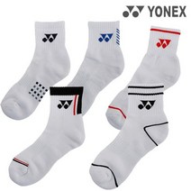 요넥스 스포츠양말 남성용 테니스양말 배드민턴양말 스쿼시양말 탁구양말, 99SN020M 화이트 레드