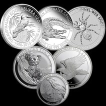 6PCs 비자 성 호주. 999 은화 악어 Kookaburra 거미 코알라 독수리 동물 Elizabeth Replica Coins