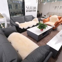 거실 카펫 러그 매트 진짜 양모 울 럭셔리 긴 털이 좌석 패드 두껍고 부드러운 샤기 소파