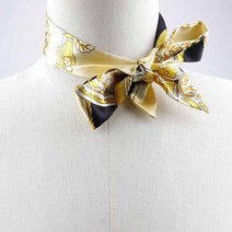 Chiffon Lithe Print Ribbons Fashion Women Girls DIY Skinny Bowknot Hair Neck Scarves [B00090469]