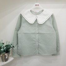 [소이] (22년가을) 고방 체크 카라 블라우스 22F1652 (뉴코아덕천점)