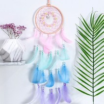 썬캐쳐 자개모빌 드림캐쳐 비즈DIY 인테리어 2022 벽 드림 캐처 LED 수제 깃털 꼰 바람 종소리 아트 방 장, 25 Without light