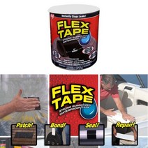 루아르모 정품 FLEXTAPE 미국 홈쇼핑 대박히트 초강력 방수 테이프 부틸테이프, 10cmX152cm 블랙