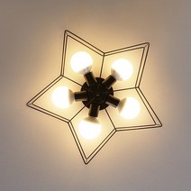 LED 스타방 5등 직부 키즈 별방 스타 슈퍼스타 클라우드 인테리어 볼구 조명 아이방, [블랙] 스타방 5등 직부 (전구별도)