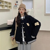 [PINK LITCHI]여성 야구 점퍼 루즈핏 캐주얼 자켓 qxz1224hyf1227jk5