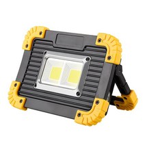 저스트씨 USB 충전 휴대용 LED 작업 조명 방수 충전식 손전등 스포트라이트 20W 투광 야외 캠핑용, With 2 Batteries, 02 Double Square Light