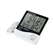 UC-CP221 디지털 온도계습도계 시계 알람 실내외측정 접촉센서 가정용 사무실