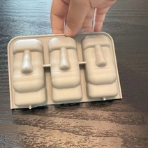 모아이 석상 조각상 오브제 돌 하르방 이스터 섬 실리콘 금형 콘크리트 금형 촛불 금형, 3개의 구멍