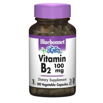 Bluebonnet 비타민 B2 100 mg 베지터블 캡슐100개입 1개