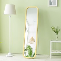 에이스홈 마카롱 팔각 415 전신거울, 옐로우, 스탠드형