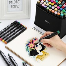 마카펜 디자인 마카세트 미술 드로잉펜 그림 아트, 1-마카펜세트-60색