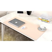 책상테이블매트 방수 가죽 데스크패드 마우스장패드 책상깔개, 그레이 대