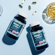 [홀라이프] 오메가3와 비타민D EPA+DHA 1200 6개월(1병) 미국직수입, 상세 설명 참조, 상세 설명 참조