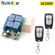 433MHz 무선 rf 원격 제어 스위치 AC110V 220V 10A 4CH 릴레이 수신기 컨트롤러 게이트 차고 문 LED 전구 모터, 02 1RC 2B