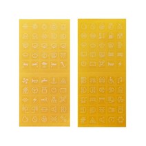 100 클리어 스위치 스티커 자동차 보트 계기용 로커 푸시 스위치 패널 장식 범용 LED 스위치 라벨, 100 Black-100 Clear100 Black-1