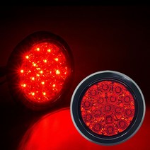 12V-24V 교체용 원형 LED테일램프 레드LED, 올댓 12V용, 12V용