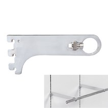 1줄 25피치 찬넬 원 입자날개 25파이 찬넬선반 찬넬부속 벽선반 인테리어선반 드레스룸선반 매장, 크롬