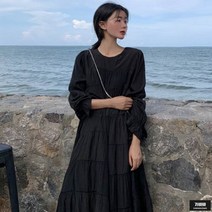 가바바 여성 원피스 이거 하나만 입어도 포인트가 되는 쉬폰 캉캉 롱원피스 G49604