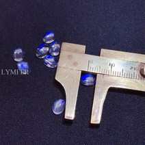 고급 세련 빛나는 루즈 3x5MM 천연 블루 월장석 보석 형광등이 아름답고 라운드