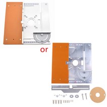 플래닝 테이블 인서트 플레이트 245x240x8mm 알루미늄 라우터 플래닝 테이블 삽입 플레이트 8 링과 나사 목공., 1 세트