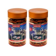 GREENTOP 그린탑 뉴질랜드 초록입홍합 2000mg 300정 2팩 GREEN MUSSEL, 2개