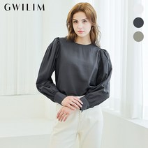 (귈림) 퍼프 라운드 레이온 블라우스(GAFBL023A)