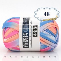 자이언트얀 뜨개질 1pc 100g 두꺼운 헝겊 원사 손 부드러운 원사 가방 카펫 diy 손으로 재료, 1pc 48