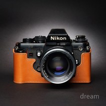 니콘 F3 카메라용 디자인 수제 가죽 하프 케이스 커버, 03 Light Brown