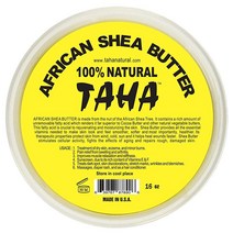 Taha 아프리칸 시어 버터 크림 - 100% 순수 유기농 비정제 및 생 금 - 피부 및 스트레치 마크용 - 473.2g (16온스)