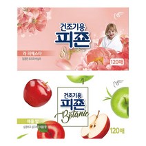 피죤 건조기용 드라이시트 라피에스타 120매 1개 + 애플밤 120매 1개