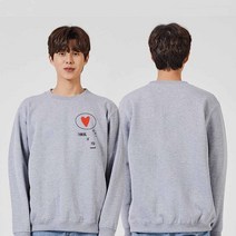 맞춤 밸런타인데이 하트 맨투맨 후드티