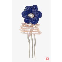 NASCHENKA 나스첸카 혜여 [나스첸카] 가야금 블루문 _ 청금석 뒤꽂이 진주 한복 머리장식 결혼준비 신랑어머니한복 쪽진머리비녀