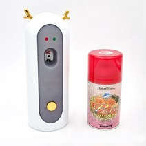 레이븐 방향제 자동분사기 본체 향캔 리필 화장실 원룸 가정용 거실 실내 사무실 욕실 업소용 방향제 자동분사 디스펜서, 자동분사기+아로마향_라벤다, 1세트