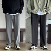 2장묶음 데일트 남자 밴딩 스판 와이드 링클프리 슬랙스 팬츠