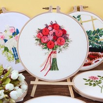 모래알마켓 프랑스 자수 십자수 패키지 DIY 재료 세트 29종 동전지갑 액자, 8000, 05 벚꽃지갑